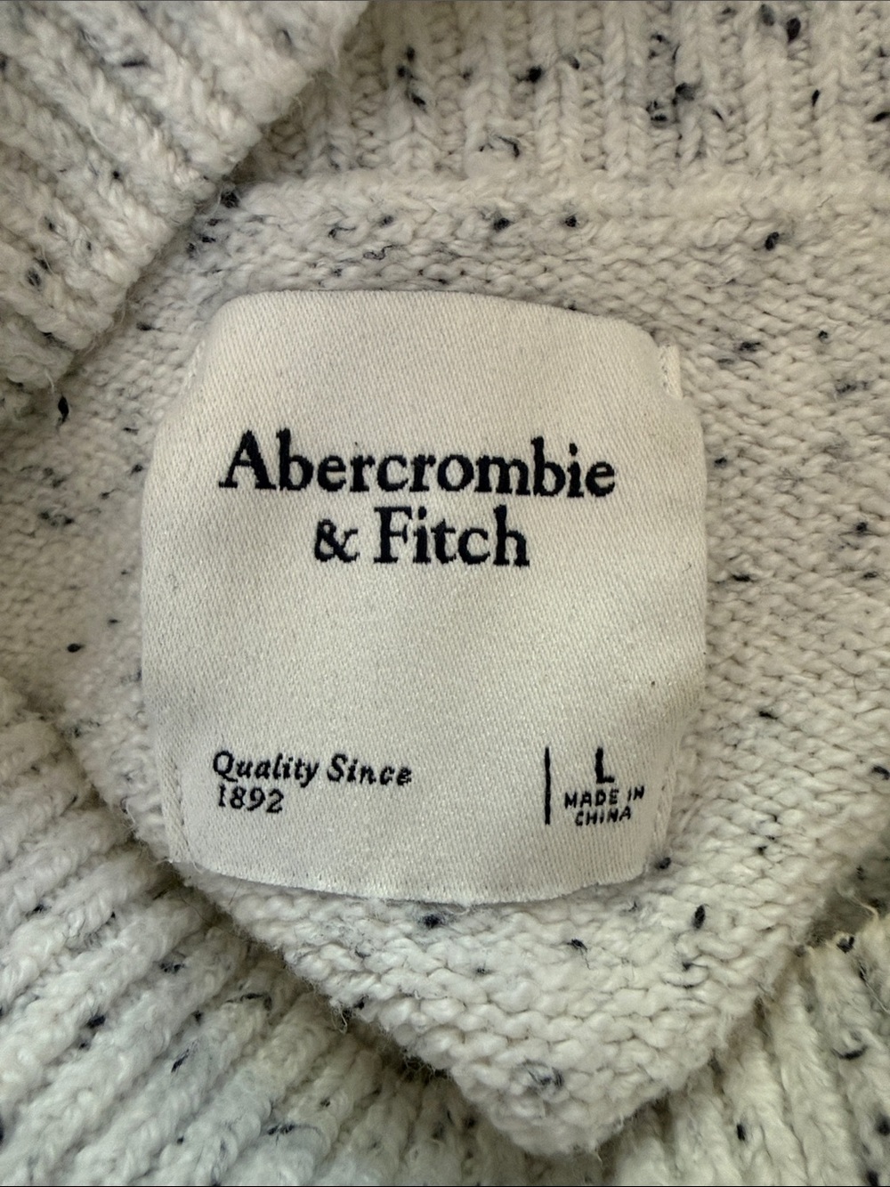 Abercrombie & Fitch Gray Marled Popover Nantucket Turtleneck Tunic Sweater - Picture 4 of 5